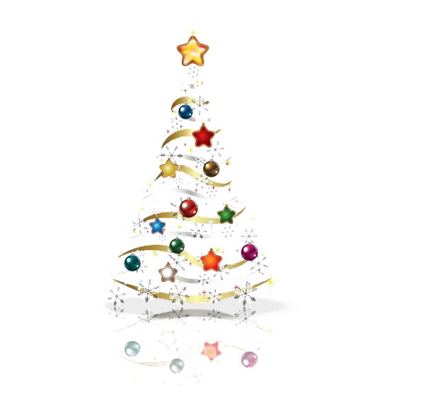 Festive Stylized Christmas Tree PNG