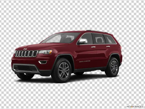 Dark Red Jeep Grand Cherokee SUV PNG Transparent Background