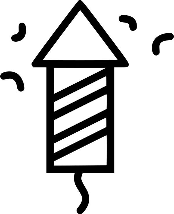 Firework Rocket Icon PNG Transparent