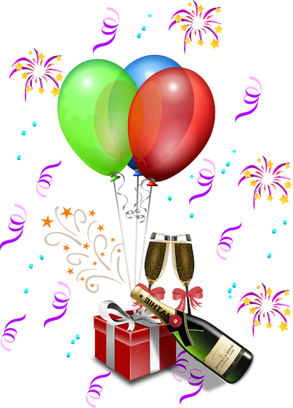 Festive Party Celebration Elements PNG