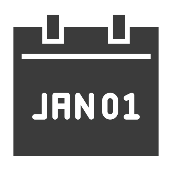 January 1st Calendar Icon PNG Transparent