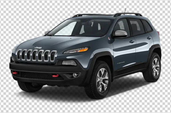 Dark Blue Jeep Cherokee SUV PNG Transparent Background