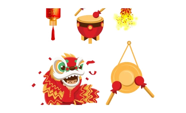 Chinese New Year Celebration Elements PNG Transparent Background