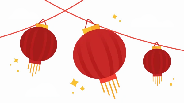 Red Chinese Lanterns PNG Transparent Background