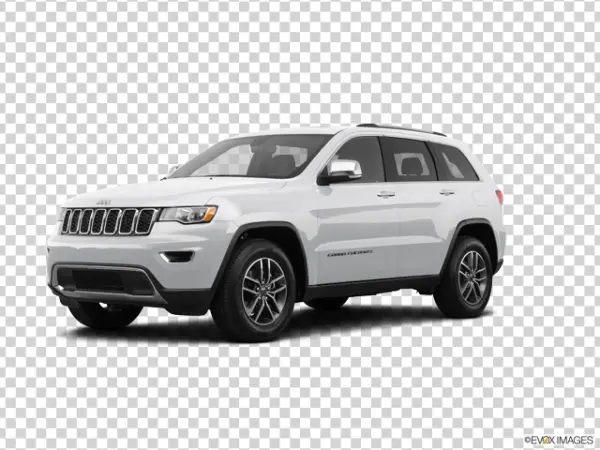 White Jeep Grand Cherokee SUV PNG Transparent Background