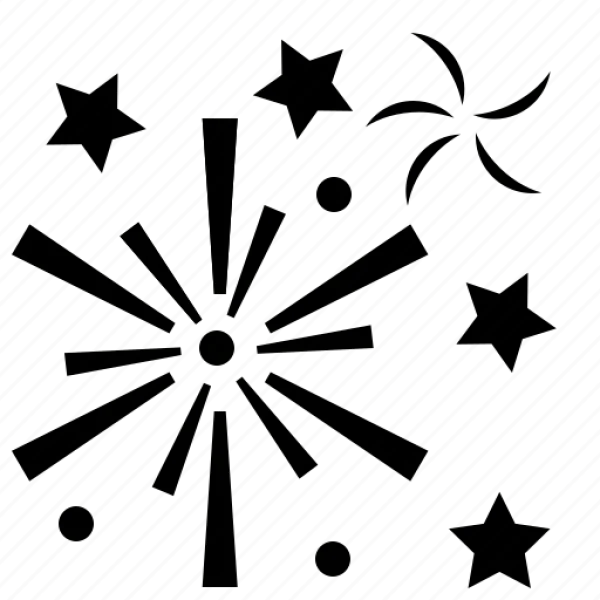 Stylized Firework Burst Icon PNG