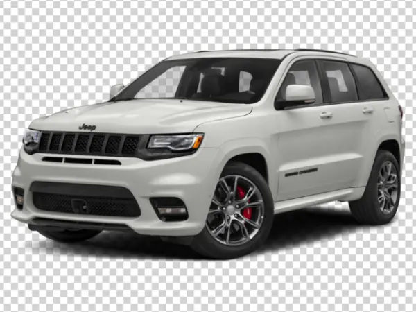 White Jeep Grand Cherokee SRT PNG Transparent Background