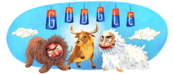 Lunar New Year Ox Google Doodle Transparent PNG