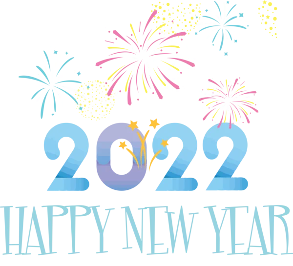 Happy New Year 2022 Fireworks PNG