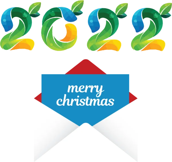 2022 New Year Merry Christmas Envelope PNG