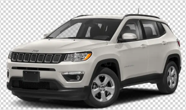 White Jeep Compass SUV PNG Transparent Background