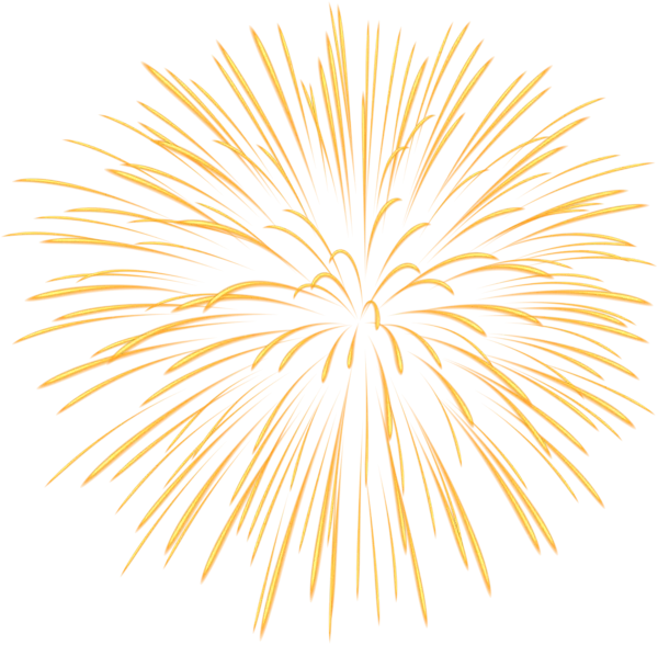 Yellow Firework Burst PNG Transparent Background