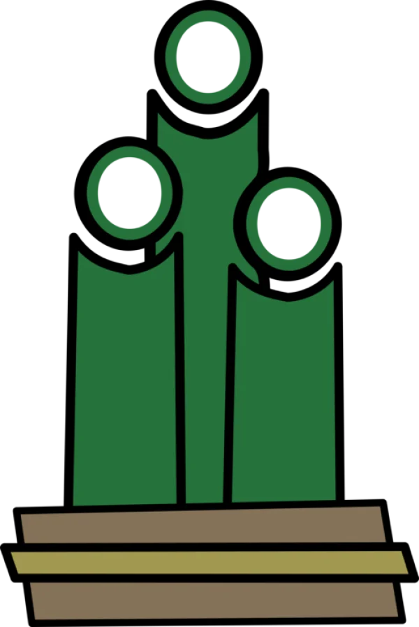 Stylized Green People Symbol PNG Transparent Background