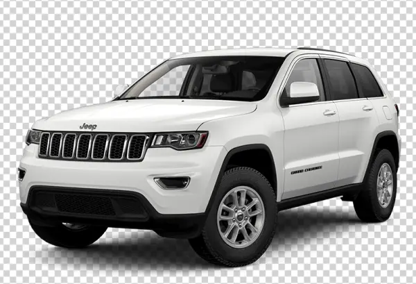 White Jeep Grand Cherokee SUV PNG Transparent