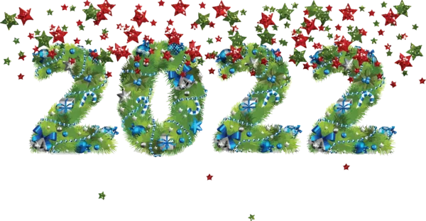 Festive 2022 Christmas & New Year Decoration PNG