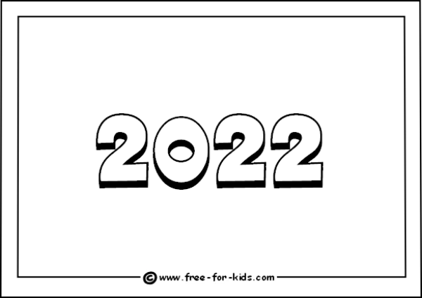 2022 Outline Text PNG Transparent Background