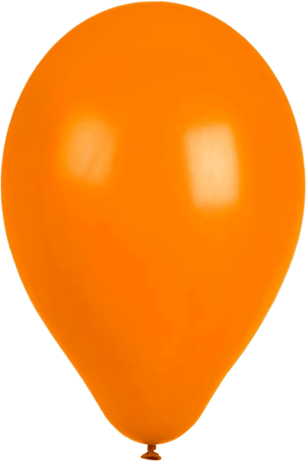 Vibrant Orange Balloon PNG Transparent Background
