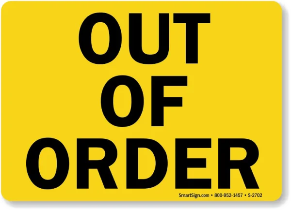 Out of Order Sign PNG Transparent Background