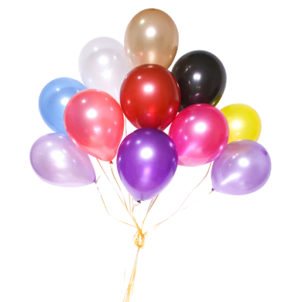 Colorful Shiny Balloons Bunch PNG