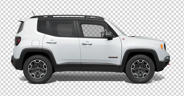 White Jeep Renegade PNG Transparent Background