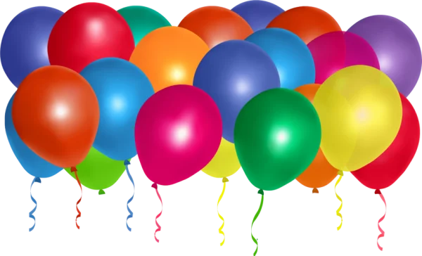 Colorful Party Balloons PNG Transparent Background