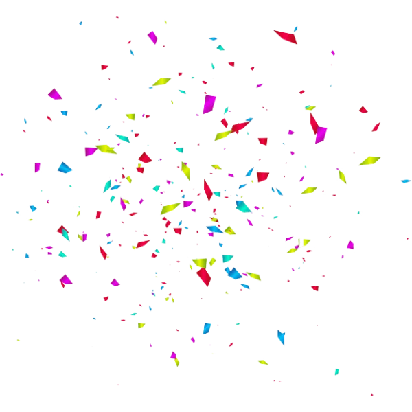 Colorful Confetti Burst PNG Transparent Background