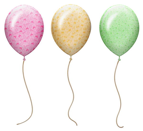 Food Themed Balloons PNG Transparent Background