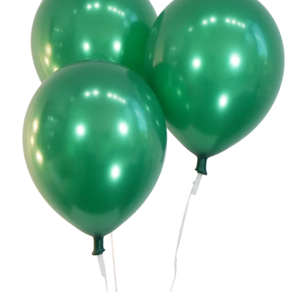 Glossy Green Party Balloons PNG Transparent