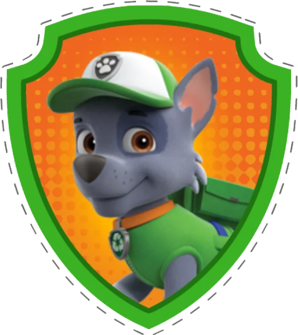 Paw Patrol Rocky Badge PNG Transparent Background
