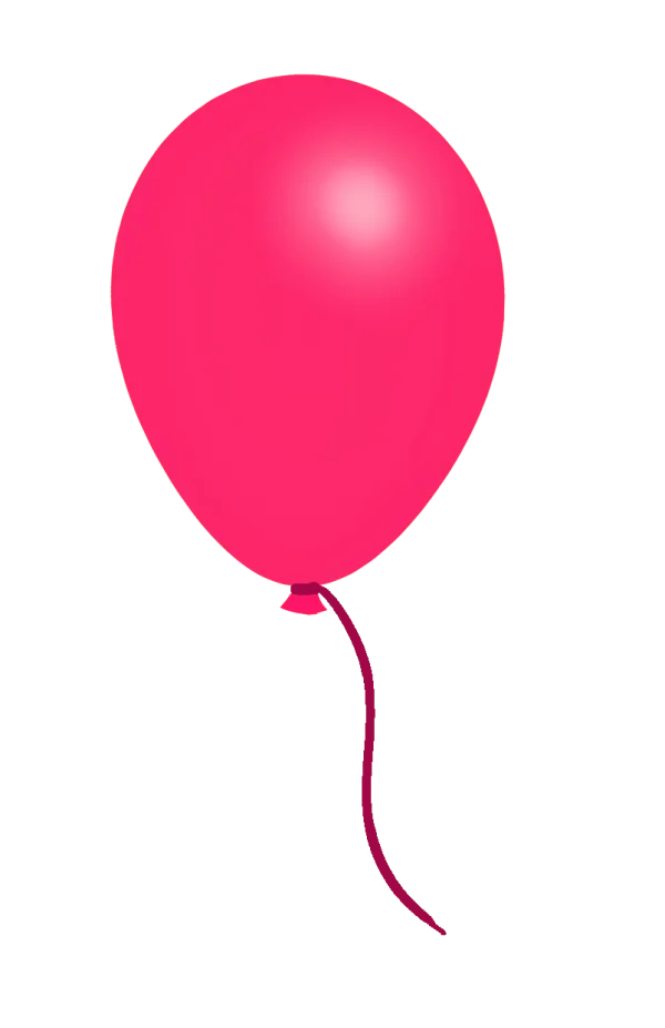 Bright Pink Balloon PNG Transparent Background