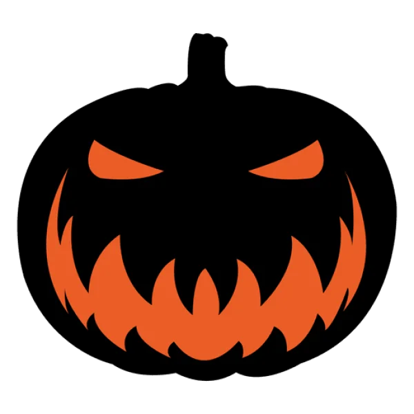 Spooky Jack-o'-Lantern Face PNG Transparent