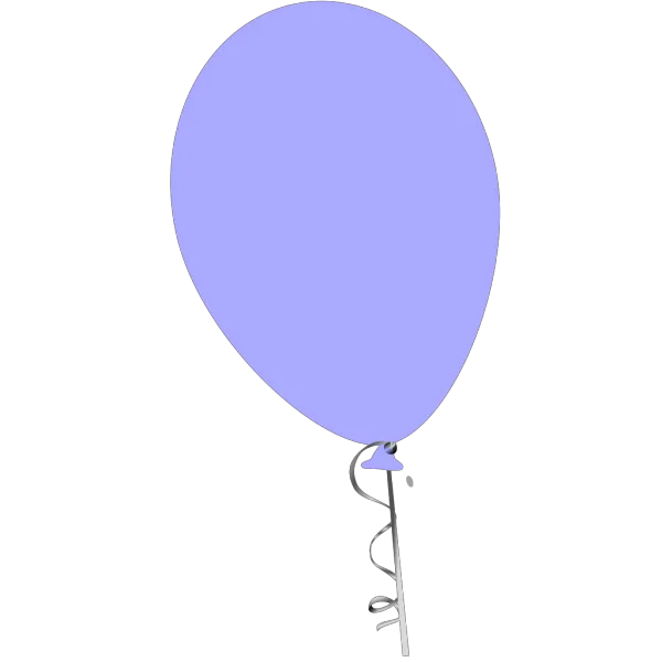Light Purple Balloon with Ribbon PNG Transparent