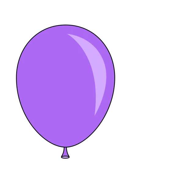 Purple Party Balloon PNG Transparent