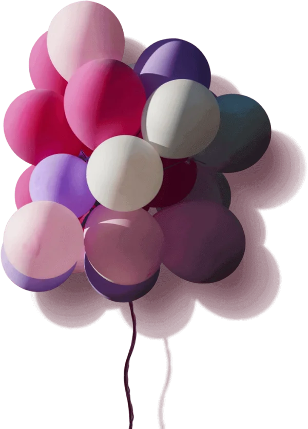 Vibrant Balloons Cluster PNG Transparent Background