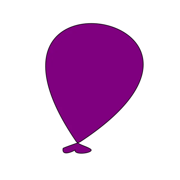 Purple Balloon PNG Transparent Background