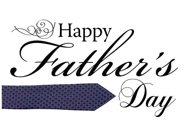 Happy Father's Day Text with Tie PNG