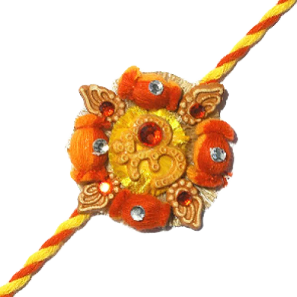 Decorative Rakhi with Om Symbol PNG