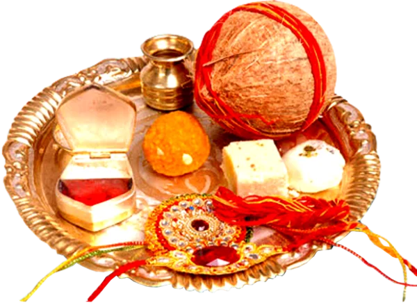 Raksha Bandhan Thali PNG with Transparent Background