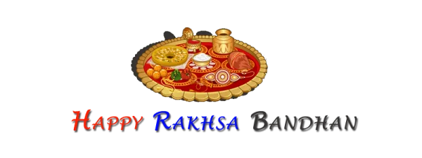 Happy Raksha Bandhan Puja Thali and Greeting PNG Transparent