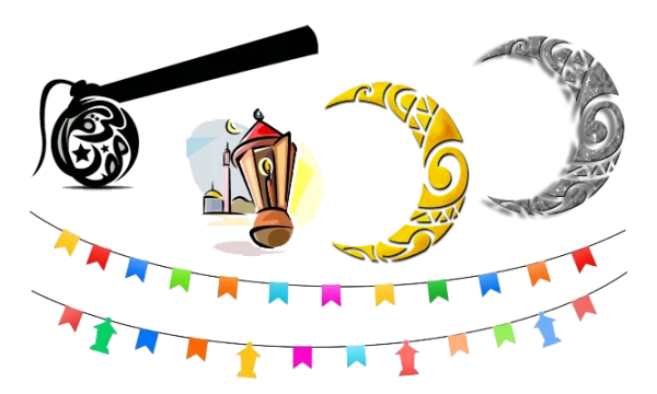 Ramadan and Eid Celebration Elements PNG Transparent Background