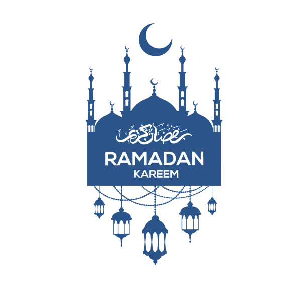 Ramadan Kareem Mosque and Lanterns PNG