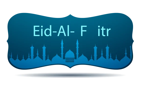 Eid Al Fitr Mosque Banner PNG Transparent Background