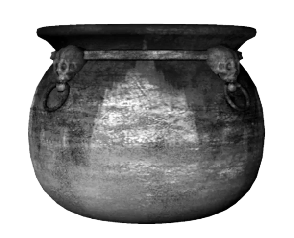 Rustic Skull Cauldron PNG Transparent Background