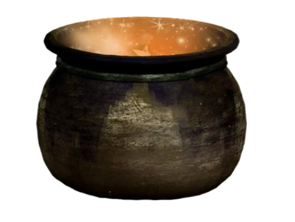 Magical Cauldron with Sparkling Potion PNG