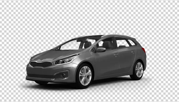 Gray Kia Station Wagon PNG Transparent Background