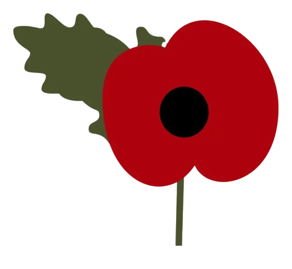 Red Poppy Flower Symbol PNG Transparent Background