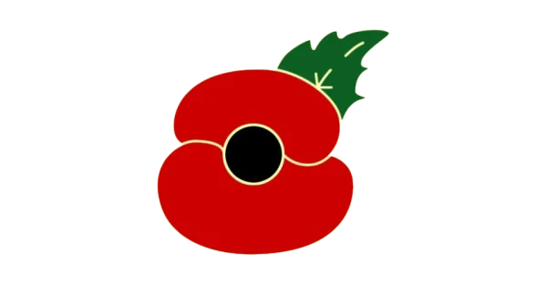 Red Remembrance Poppy Icon PNG Transparent Background