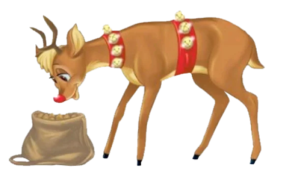 Rudolph the Red-Nosed Reindeer Eating PNG