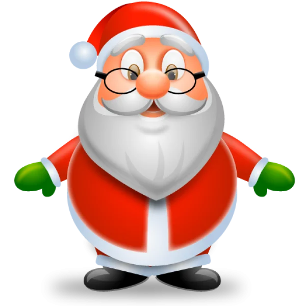 Cute Cartoon Santa Claus PNG Transparent Background