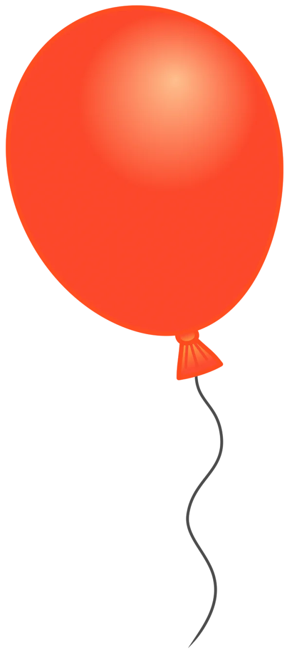 Red Balloon PNG Transparent Background